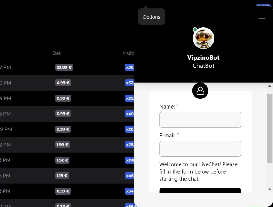 Vipzino Bonus